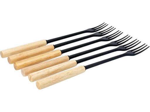 [90098397 1113257] Kadastar Käsefonduegabel Protect Wood Black 6 Personen