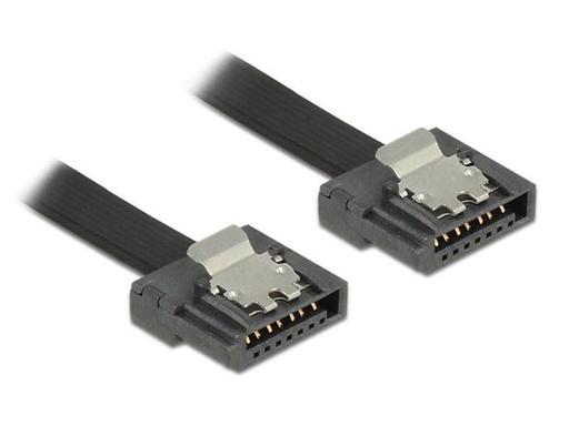 [90098398 391919] Delock SATA3-Kabel schwarz, Clip, flexibel, 20 cm
