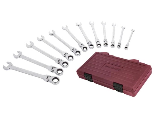 [90098590 263159] Kraftwerk Ringgabelschlüssel-Set CLICKRAFT Flex 12-teilig