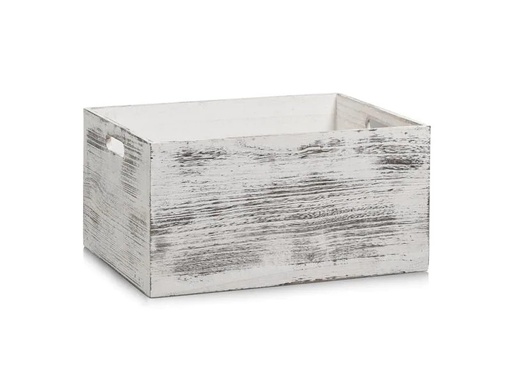 [90098770 603373] Zeller Present Aufbewahrungskiste Rustic 40 x 20 cm, Weiss