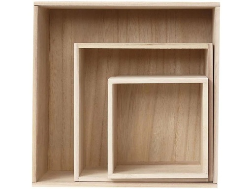 [90098833 656858] Creativ Company Holzartikel Kisten, 3 Stück