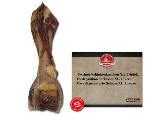 [90098962 1211978] Swiss Mountain Petfood Tessiner Schinkenknochen XL, 300 - 380 g