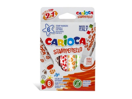 [90099133 722694] Carioca Stamperello 6 Stück, Mehrfarbig