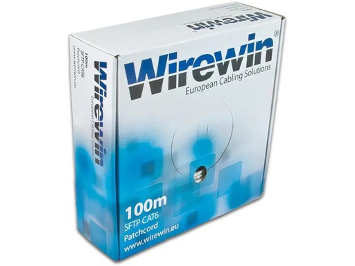 [90099254 203548] Wirewin Rangierkabel VKBOX KAT6 PATCH Cat 6, S/FTP, 100 m, Grau