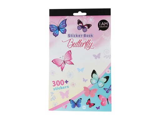 [90099275 1121075] I AM CREATIVE Stickerbuch Butterfly 6 Seiten