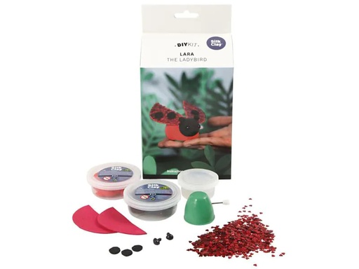 [90099460 931712] Creativ Company Modellier-Set Silk Clay Marienkäfer, 1 Set